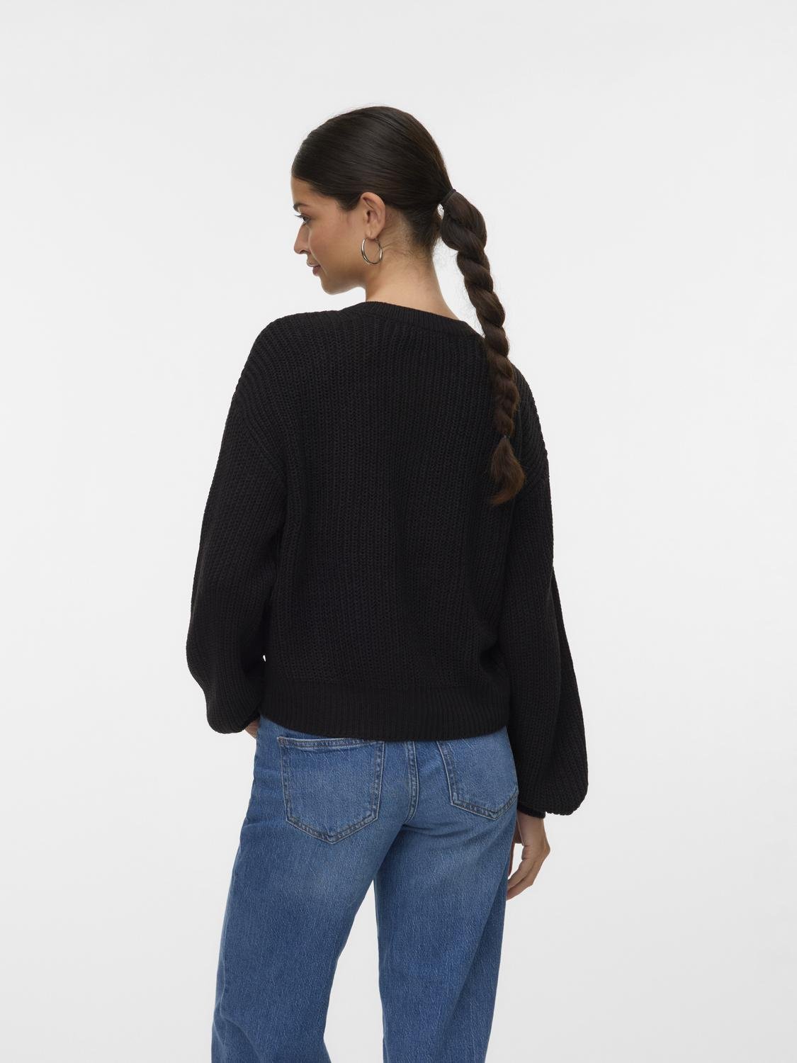 VMLEA Knit Cardigan - Black - VERO MODA & VILA Bergvik
